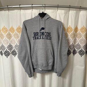 Gray Broncos track and field champion hoodie